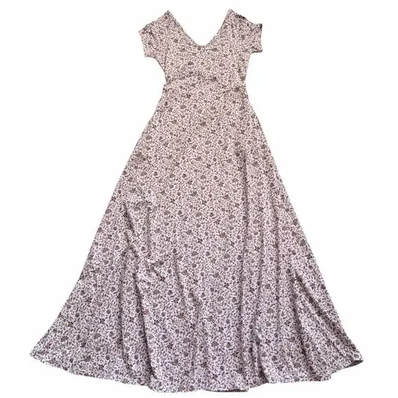 Pact Fit & Flare Crossback Maxi Dress Small Organic Cotton Pockets Prairiecore - Picture 12 of 12